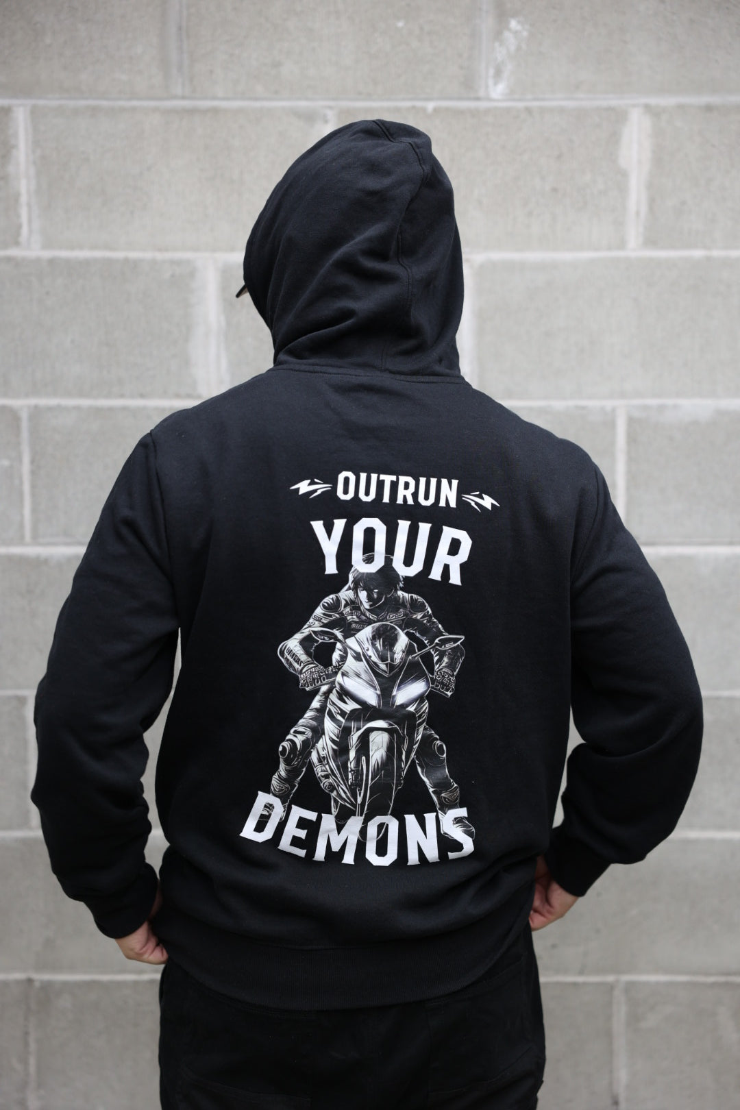 Outrun Your Demons Motorcycle Hoodie II