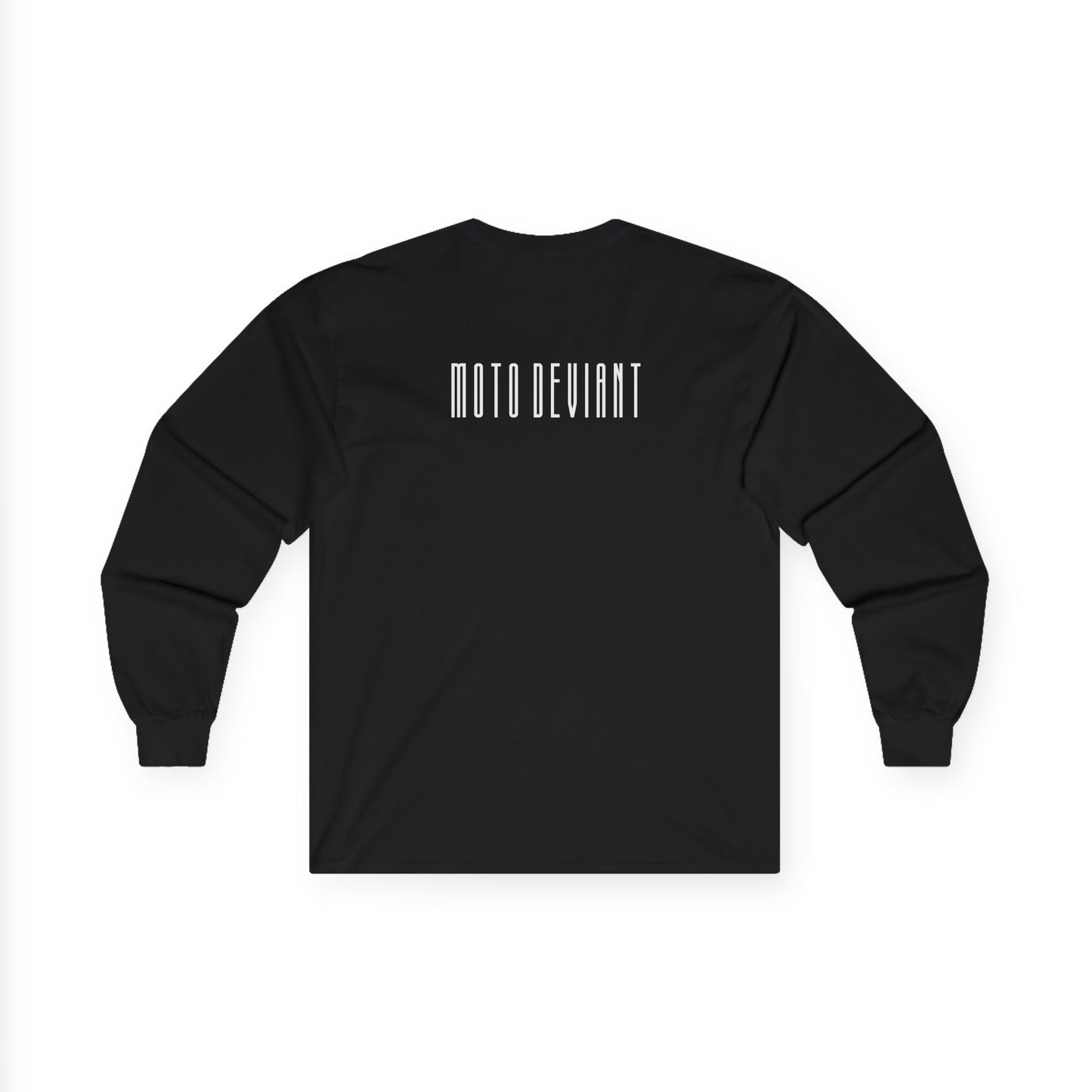 Moto Deviant Skull & Roses Long Sleeve Biker Shirt Back