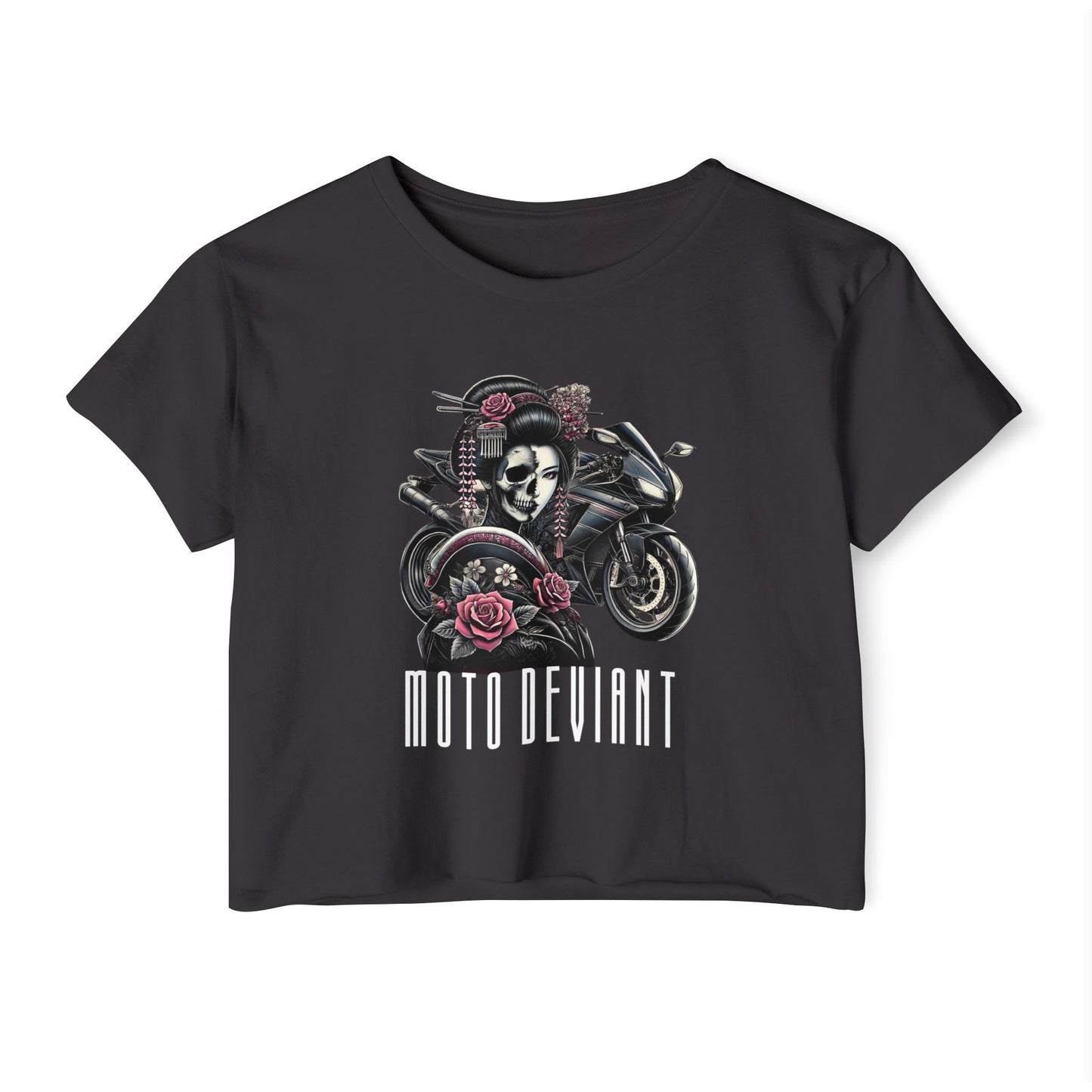 Moto Geisha III Women's Cropped Shirt