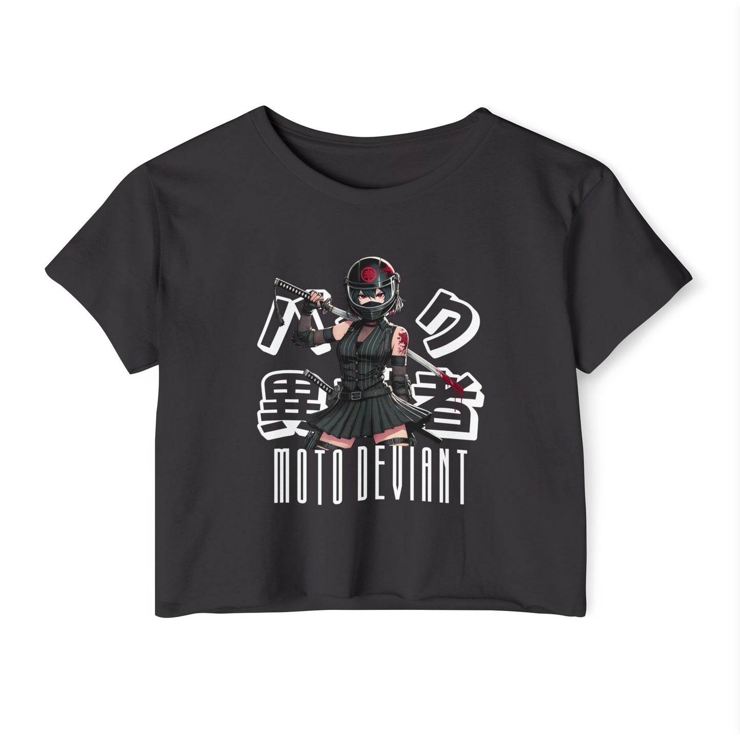 Black Dahlia III Women's Cropped Shirt