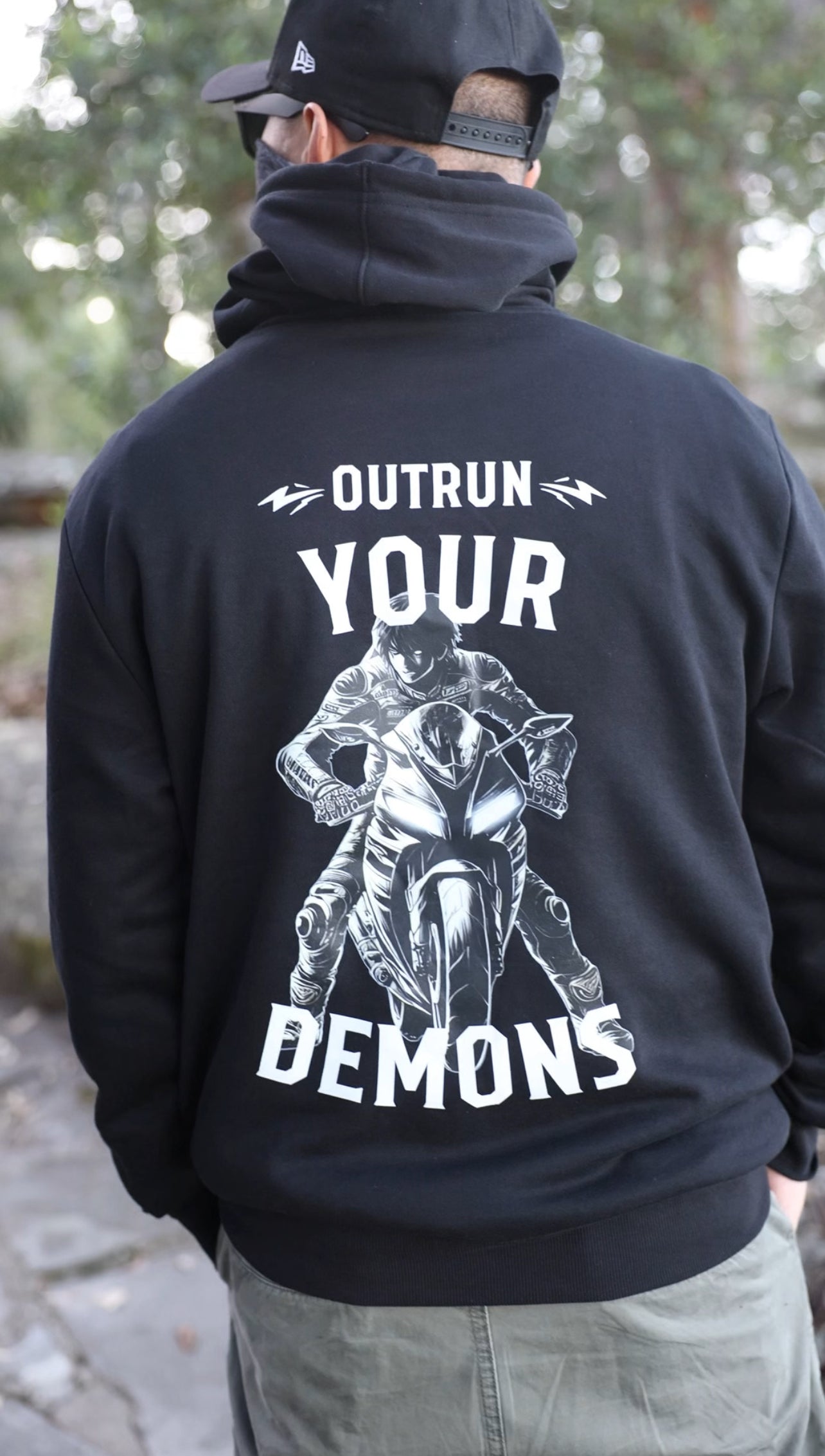 Outrun Your Demons Motorcycle Hoodie II