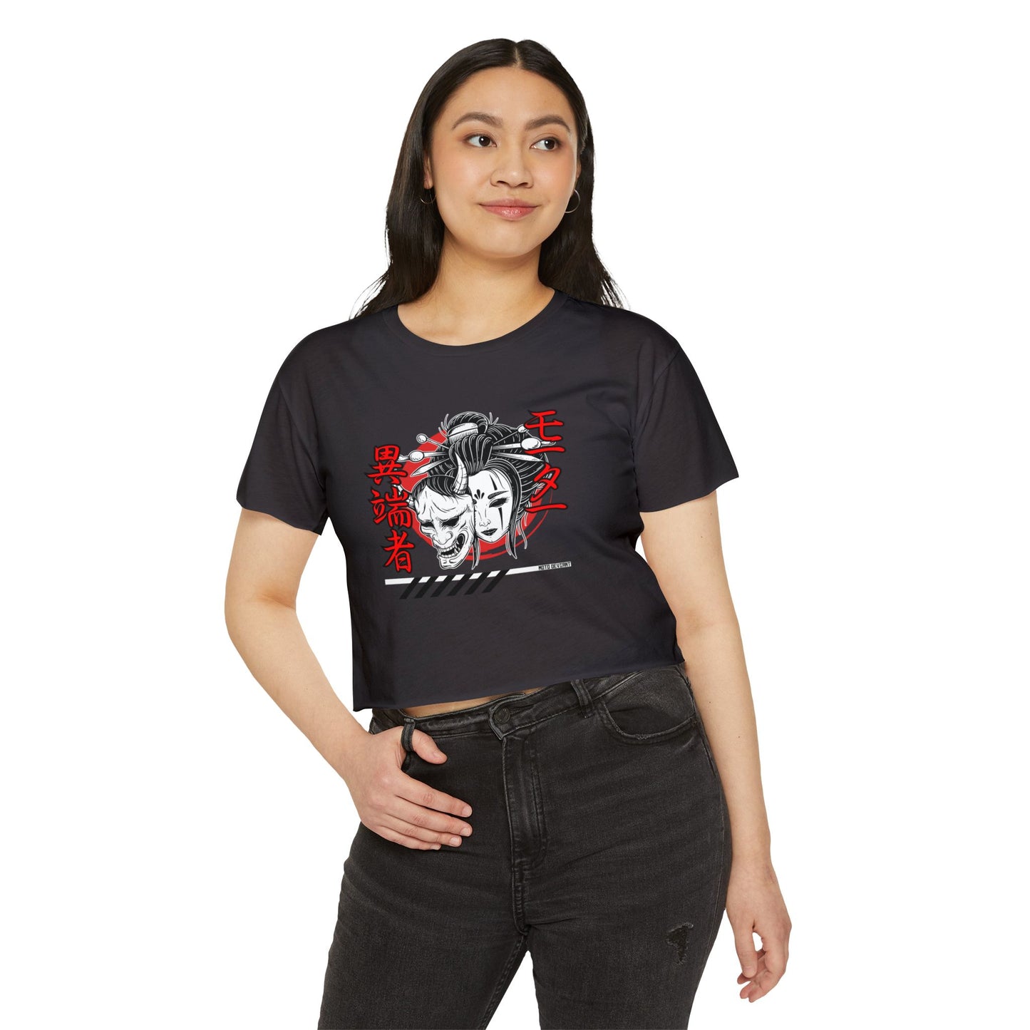 Oni Mask Cropped Shirt