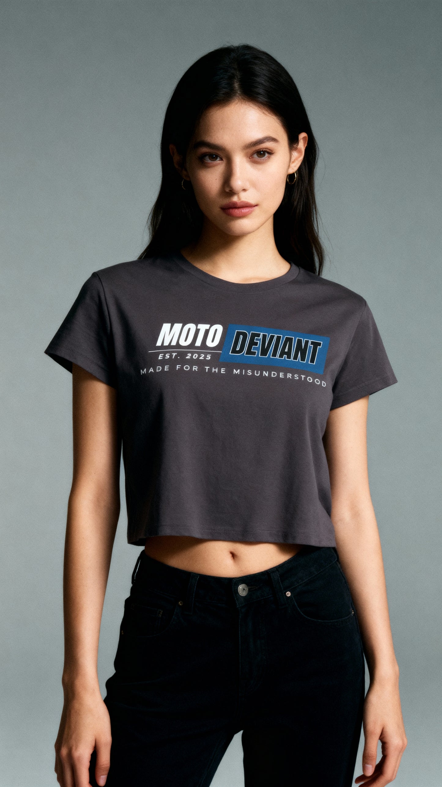 Moto Deviant I Cropped Shirt - Stealth Edition