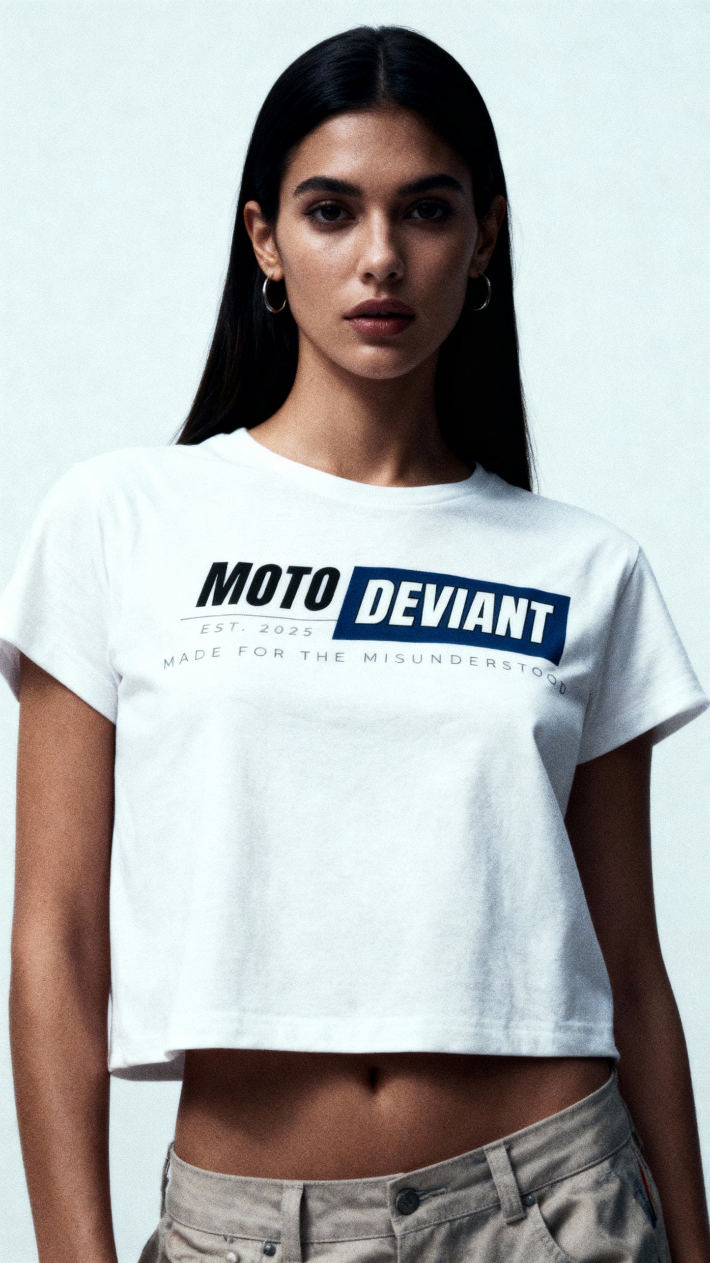 Moto Deviant I Cropped Shirt - Stealth Edition