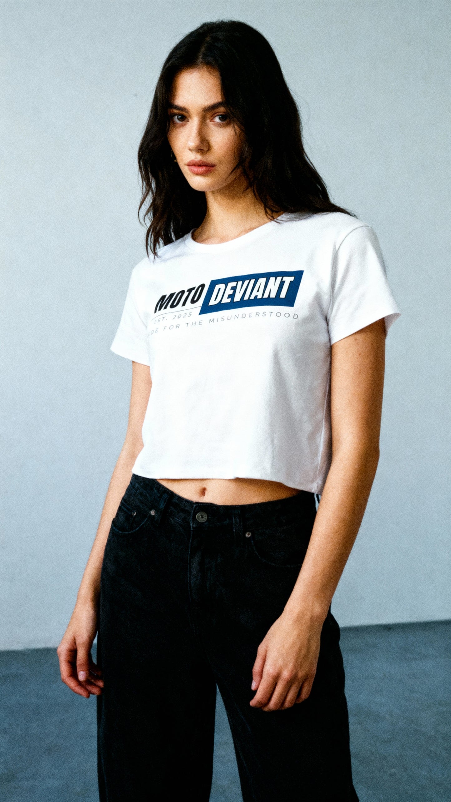 Moto Deviant I Cropped Shirt - Stealth Edition