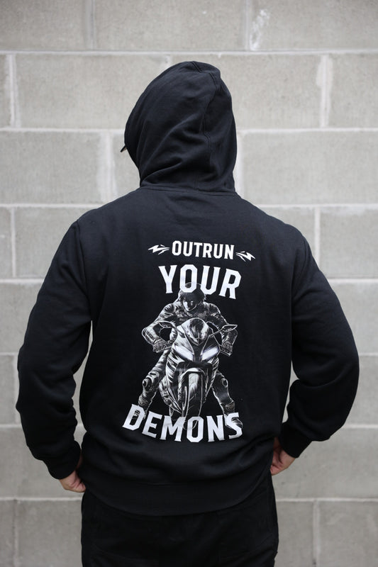Outrun Your Demons Motorcycle Hoodie II