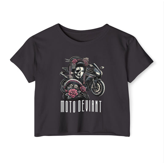 Moto Geisha III Women's Cropped Shirt